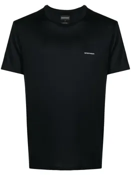 Футболка с логотипом EMPORIO ARMANI, черный