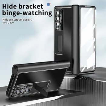 Алюминиевый складной чехол с прочной защитой от падения для Samsung Galaxy Z Fold 4 Fold4 Fold 3 Fold3 5g Zfold4, чехлы из закаленного стекла for Samsung Z Fold 3