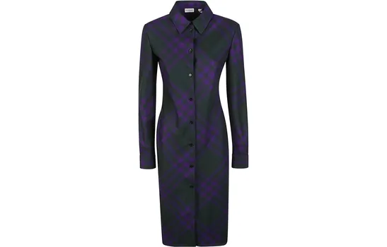 Платье женское Burberry с длинными рукавами, фиолетовый