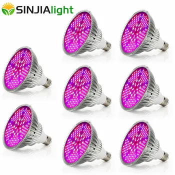 SINJIAlight светодиодные лампы для растений 8 штук 100 Вт