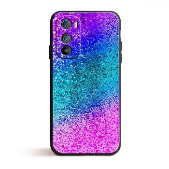Чехол для телефона с блестящей песочной печатью для Motorola MOTO G9 G22 G30 Edge30 Pro E22 S E30 E40 Fusion Plus Lite, черный чехол для телефона Motorola One Marco