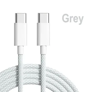 PD 60W кабель для быстрой зарядки USB C на USB Type C кабель для iPhone 16 Pro Max 15 Pro 1For iPhone 15 зарядный кабель для передачи данных 60W синий