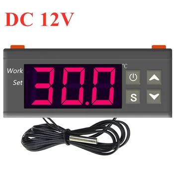 MH1210W Регулятор температуры DC12V 24V AC110-220V Цифровой термостат Микрокомпьютерный термометр Терморегулятор -50~110 C NTC