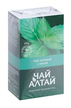 Чай Алтай зеленый с мятой, 100 г