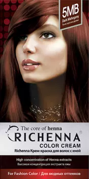 Richenna Color Cream Dark Mahogany - Крем-краска для волос с хной № 5MB