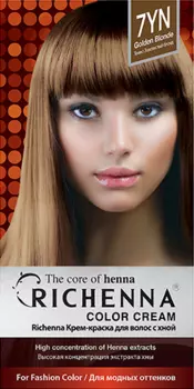 Richenna Color Cream Golden Blonde - Крем-краска для волос с хной № 7YN