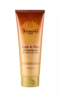 Richenna Gold - Маска для волос и кожи головы с хной и комплексом восточных трав 230 гр