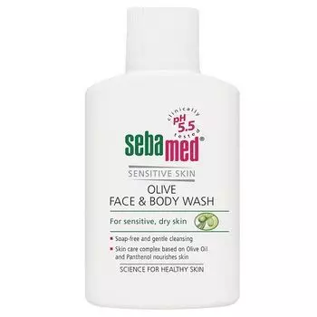 Sebamed Sensitive Skin - Гель для лица и тела очищающий оливковый 200 мл