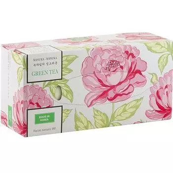 Secret Day Manuka Manuka - Двухслойные салфетки для лица с экстрактом зеленого чая 150 шт.