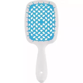 Щетка Superbrush с закругленными зубчиками бело-голубая, 20,3 х 8,5 х 3,1 см
