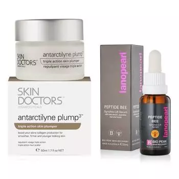 Skin Doctors - Набор Упругая кожа (Peptide Bee синхро-лифтинг сыворотка для кожи 25 мл, Antarctilyne Plump, крем для повышения упругости кожи тройного действия 50 мл)