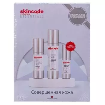 Skincode Alpine White - Подарочный набор "Совершенная кожа" (сыворотка 30 мл, дневной крем 50 мл, крем для контура глаз 15 мл)