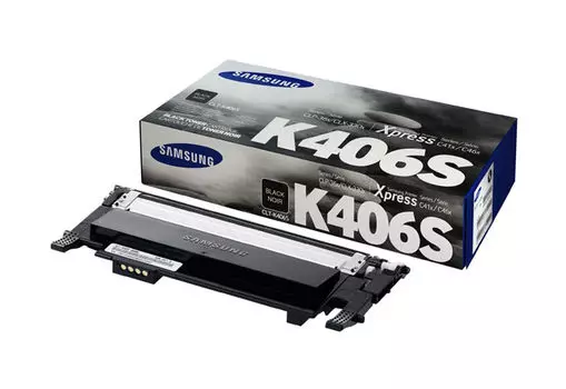 Картридж лазерный Samsung CLT-K406S/SU120A, черный, 1500 страниц, оригинальный, для Samsung CLP-360/365/CLX-3300/3305