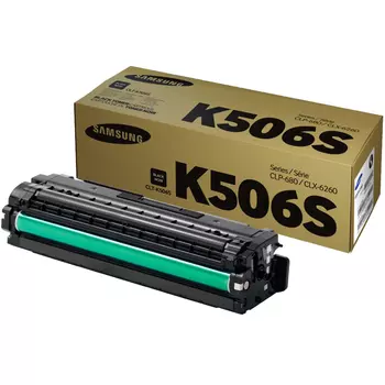 Картридж лазерный Samsung CLT-K506S, черный, 2000 страниц, оригинальный, для Samsung CLP-680, CLX-6260