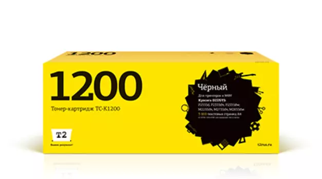 Картридж лазерный T2 TC-K1200 (TK-1200), черный, 3000 страниц, совместимый для Kyocera Ecosys P2335d/2335dn/2335dw, M2235dn/2735dn/2835dw