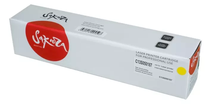 Картридж лазерный SAKURA SAC13S050187 (0187/C13S050187), желтый, 4000 страниц, совместимый для Epson Aculaser C1100