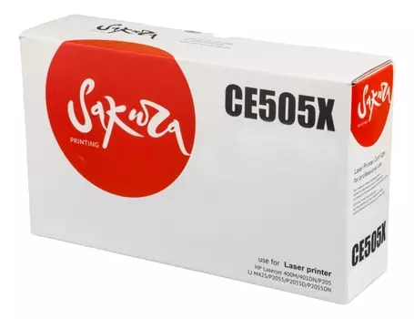 Картридж лазерный Sakura SACE505X (CE505X), черный, 6500 страниц, совместимый для LaserJet P2055, P2055D, P2055DN