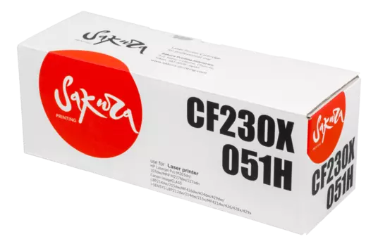Картридж лазерный Sakura SACF230X/051H (051H/30X/2169C002/CF230X), черный, 4000 страниц, совместимый для LJP M203/MFP M227/LBP162dw