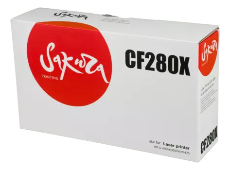 Картридж лазерный Sakura SACF280X (80X/CF280X), черный, 6500 страниц, совместимый для LJ 400M/401DN,M425