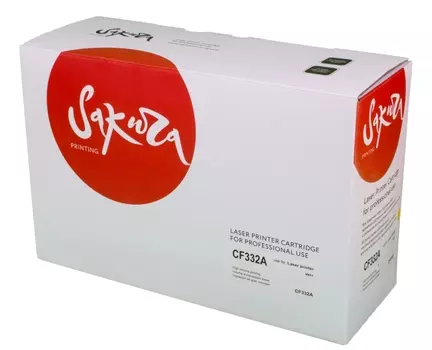 Картридж лазерный Sakura SACF332A (CF332A), желтый, 15000 страниц, совместимый для LJ M651, M651DN, M651N, M651Xh