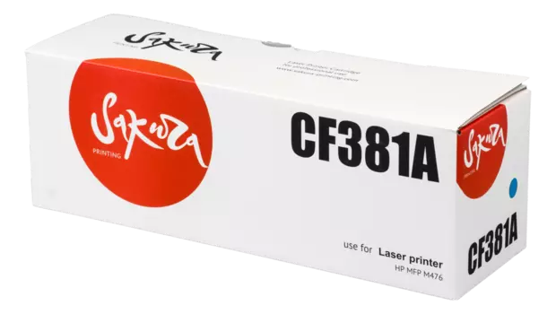 Картридж лазерный Sakura SACF381A (CF381A), голубой, 2700 страниц, совместимый для Color LaserJet Pro MFP M477