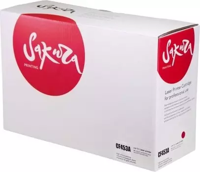 Картридж лазерный Sakura SACF453A (№655A/CF453A), пурпурный, 10500 страниц, совместимый для Color LaserJet Enterprise M652/M653/M681/M682 без чипа