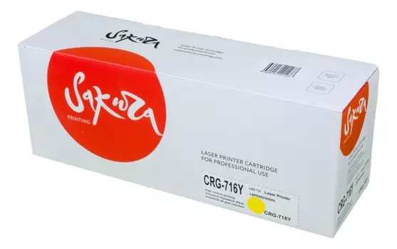 Картридж лазерный SAKURA SACRG716Y (CRG716Y), желтый, 1500 страниц, совместимый для Canon i-SENSYS LBP 5050/MF8030CN/8050CN/ CLJ CM1312MFP/CP1215/ CP1515/CP1518