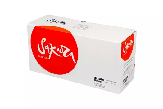 Картридж лазерный Sakura SASPC252EM (SPC252EM/407533), пурпурный, 4000 страниц, совместимый для Ricoh Aficio SP C252/C262