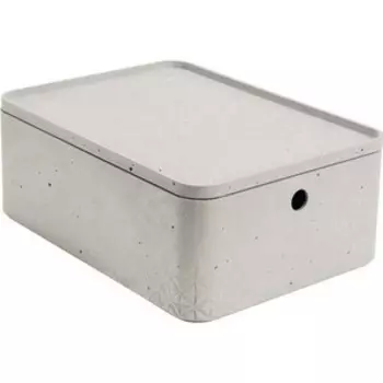 Декоративный ящик CURVER BETON M RECT BOX+LID grey 25x34x13 см (243400)
