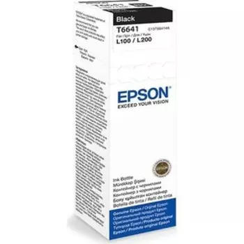 Чернила Epson L120/132/1300/222/312/366/382/486/566/605/655/ черные 70ml (C13T66414A)