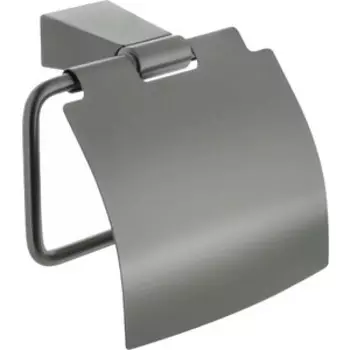 Держатель туалетной бумаги Fixsen Trend Graphite с крышкой, черный графит (FX-98010)