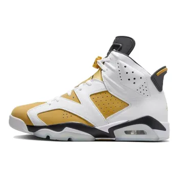Мужские кроссовки Air Jordan 6 Retro Yellow Ochre White Black CT8529-170 41