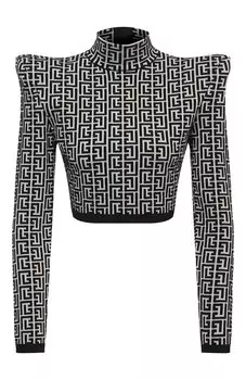 Топ из шерсти и вискозы Balmain