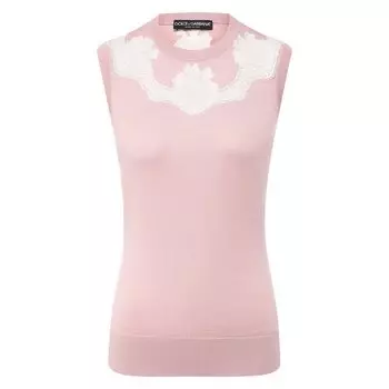 Топ из смеси кашемира и шелка Dolce & Gabbana