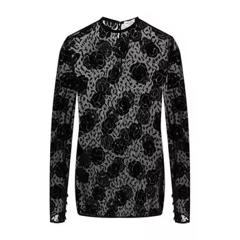 Топ из вискозы и шелка Saint Laurent