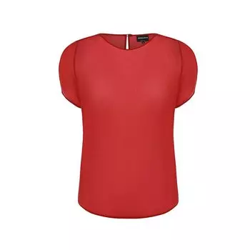 Топ из шелка и хлопка Giorgio Armani