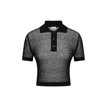 Топ изо льна и шелка Saint Laurent