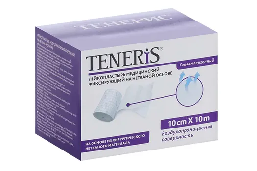Пластырь Тенерис 10х1000 см на неткан основе катушка, Спектрум