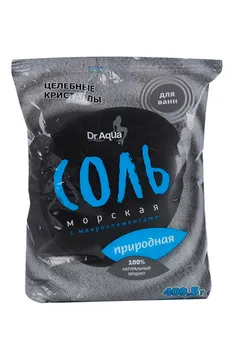 Соль д/ванн Dr Aqua Целебные кристаллы морская природная, 409,5 г