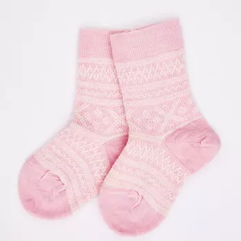 WOOL&COTTON Носки детские Розовые снежинки Merino