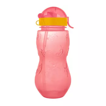 WOWBOTTLES Бутылочка для напитков с трубочкой "Сочные фрукты" 400 мл