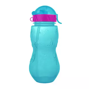 WOWBOTTLES Бутылочка для напитков с трубочкой "Сочные фрукты" 400 мл