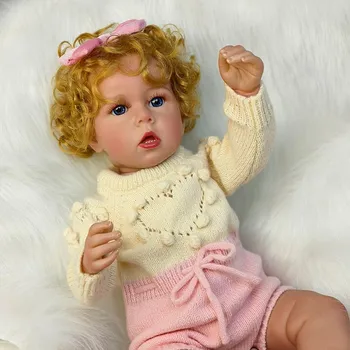 Реалистичные куклы-ребёнки Reborn Baby Dolls - 18-дюймовая новорожденная девочка, реалистичное, ручная работа, мягкое тело с подарком для детей от 3 лет 46cm