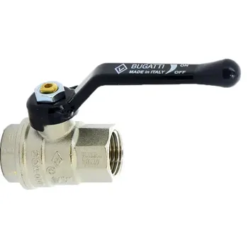 Кран шаровой прямой Bugatti Oregon 300 PN64 1/2" ВР латунь ручка рычаг