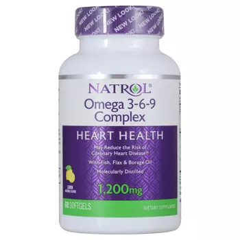 NATROL Добавка биологически активная к пище Натрол омега 3-6-9 комплекс / Omega 3-6-9 Complex 60 капсул