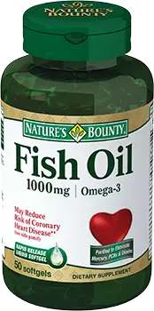 NATURE’S BOUNTY Рыбий жир Омега-3, капсулы 1000 мг № 50