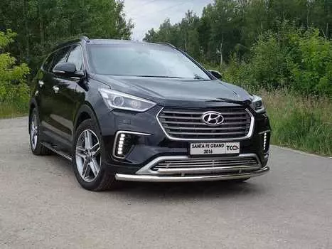 Решетка радиатора Компания ТСС для Hyundai Grand Santa Fe (3G) рест. 2015-, (4G) 2018-, рест. 2020-