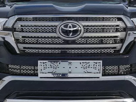 Решетка радиатора верхняя (лист) 2 шт (LC200 Executive) Компания ТСС TOYLC200EX16-04 Toyota Land Cruiser J200 2015-