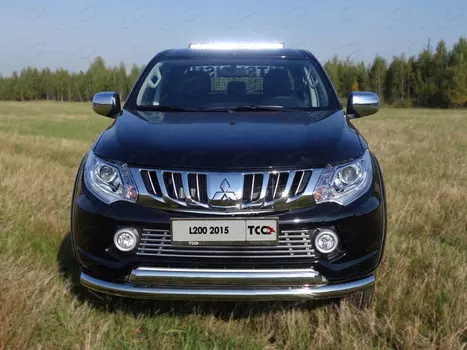 Решётка радиатора 16 мм Компания ТСС MITL20015-06 Mitsubishi L200 2015 - 2018