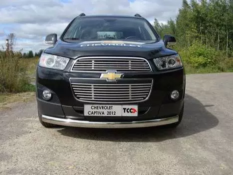 Решётка радиатора нижняя 12 мм Компания ТСС CHEVCAP12-09 Chevrolet Captiva 2011 - 2012